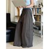 Johnature Summer Korean Simple Large Pocket Loose Long Pants For Women Fashionable Casual Pants
