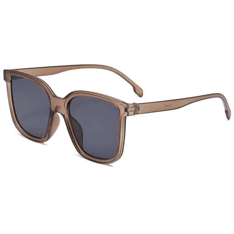 Korean Style Women s Trendy Square Frame Sunglasses 2023 - Large Frame Perfect for Selfies As Shown