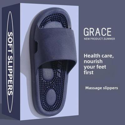 Unisex Halkfria Akupressur Massagetofflor med Mjuk Sula för Inomhusbruk