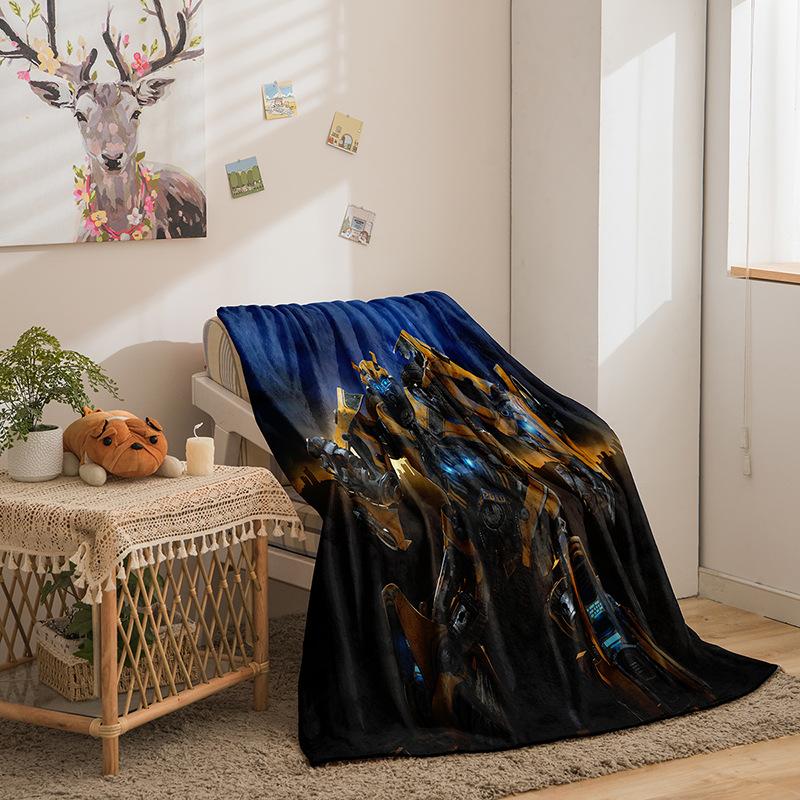 Transformers Series Flannel Blanket 3D Printed Sofa Blanket Thickened Blanket