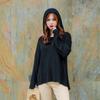 Autumn new large-size women's clothing 100kg fat mm Korean version hooded loose and thin long-sleeved t-shirt 010113