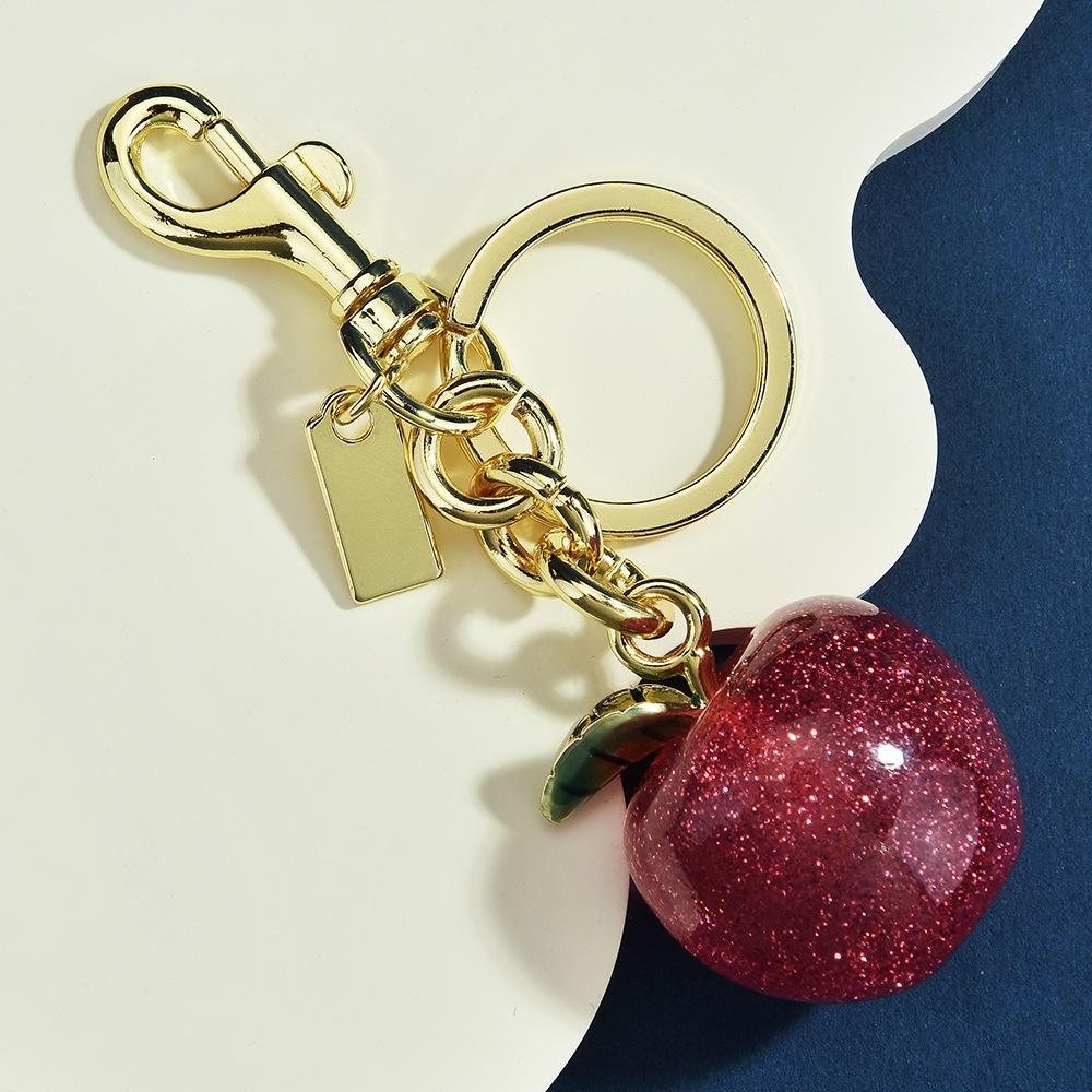 Red Cherry Crystal Bag Pendant Keychain Cherry Pendant Women'S Bag Accessories Fashion Red Delicate Bag