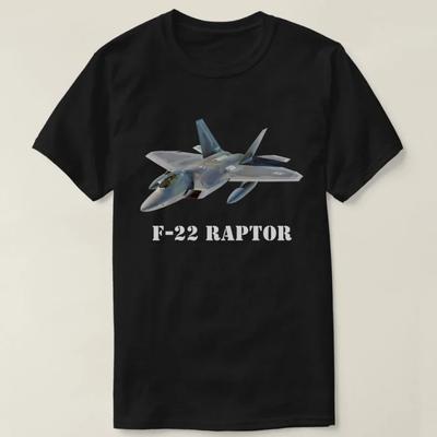 USA Army F22 Raptor Fighter Jet Unisex TShirt Short Sleeve Casual 100 Cotton ONeck Summer Tees