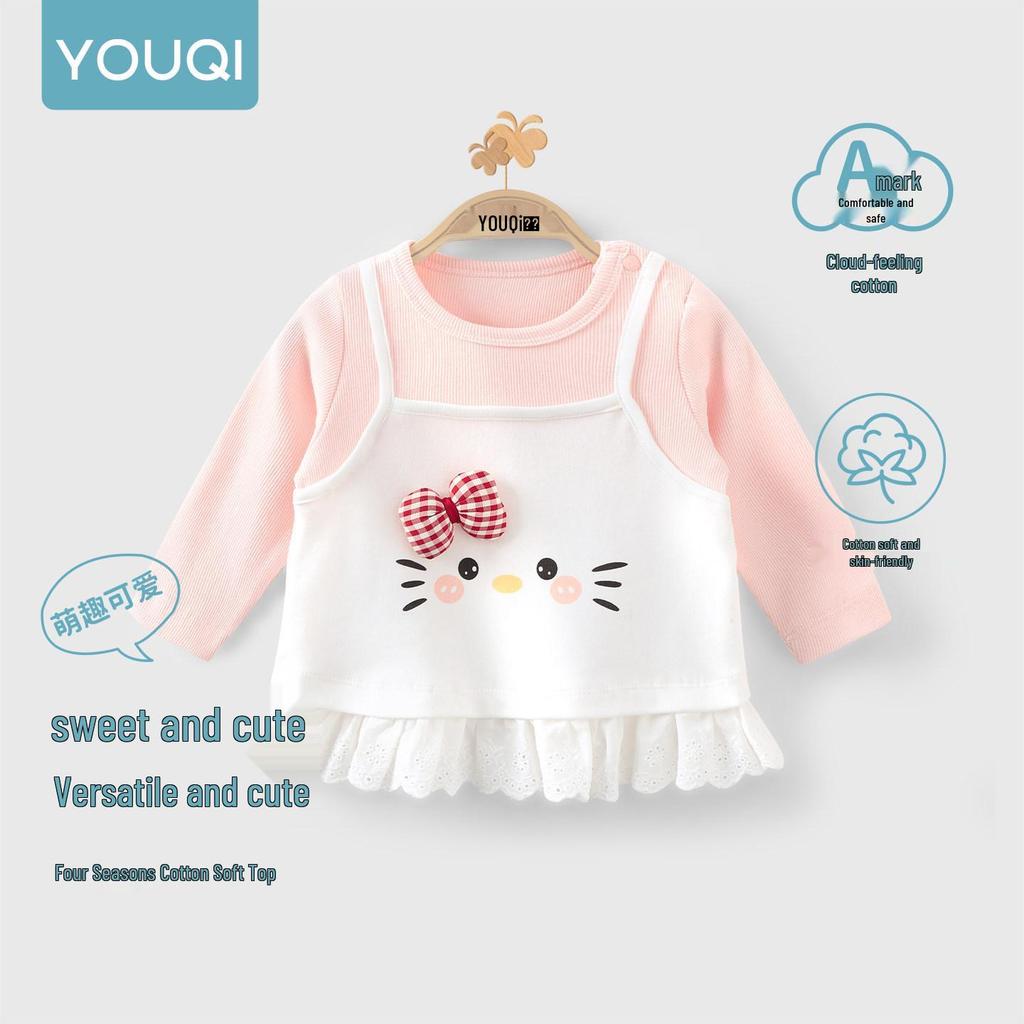 Autumn 2026 Girls' A-Class Long-Sleeve Princess Baby T-Shirt