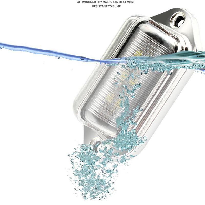 Chrome 6 Led License Plate Tag Light Lamp For Truck Suv Trailer Van Universal