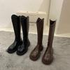 But knee boots women's 2025 new platform high boots versatile winter legs long Martin boots velvet women's boots