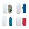 Silicone Mold 3D Cylinder Rose Candle Mold Aromatherapy Candle Making DIY Plaster Epoxy Molds Soap Gypsum Mould Decor