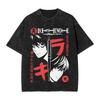 Death Note Manga TShirt Lawliet Graphic Print Tee Washed Loose Short Sleeve Soft Cotton Women And Men Comfortable TShirt