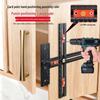 Multi-Shape Splicable Hole Punch Ruler: Automatic Click Point Multi-Functional T-Square for Woodworking