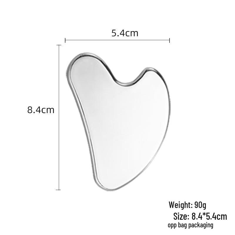 Heart-Shaped Stainless Steel Palette with Double-Ended Spatula for Makeup Mixing