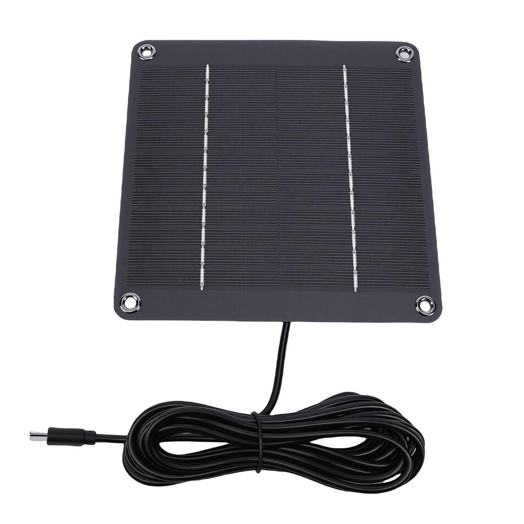 4W 12V Solar Panel Waterproofing Efficient Monocrystalline Type C Solar Panel   for Garden Lamps Security Cameras