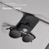Car Sun Visor Glasses Holder Sunglasses Card Storage Clip For Toyota 86 Mirai Supra Prado Alphard Vellfire Crown Venza Keyring