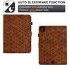 A6 For iPad Pro 11 (2024) Case Card Slots Stand Rhombus Auto Wake/Sleep Leather Tablet Cover