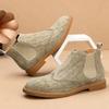 Luxury Winter Fashion Designer New Men's Pointed Suede Leather Casual Chelsea Ankle Boot Male  All-match High Tops Brogues Shoes