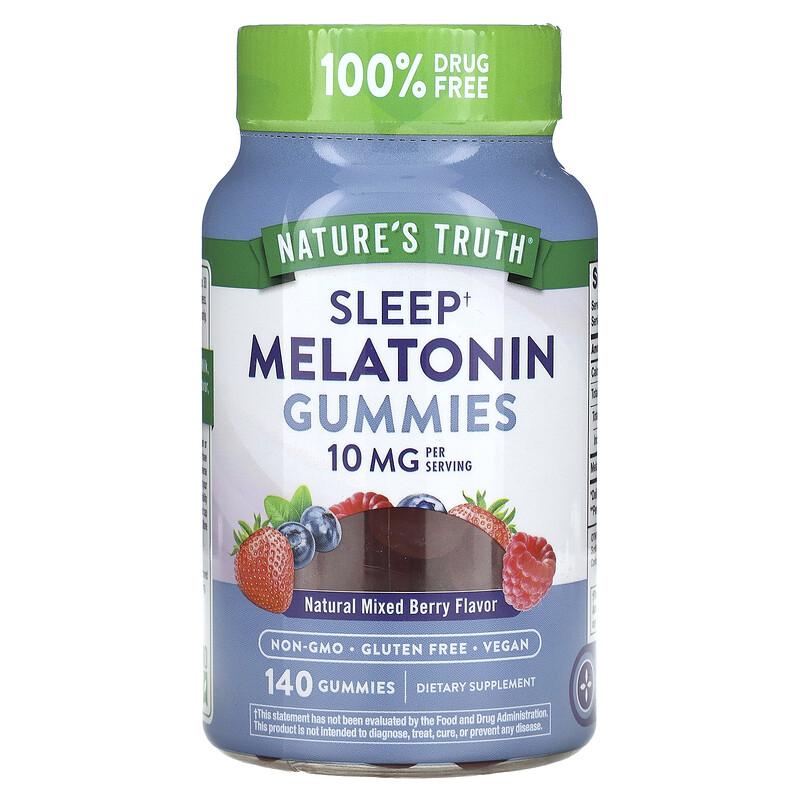 Sleep Melatonin Gummies, Natural Mixed Berry, 140 Gummies (5 mg per Gummy)