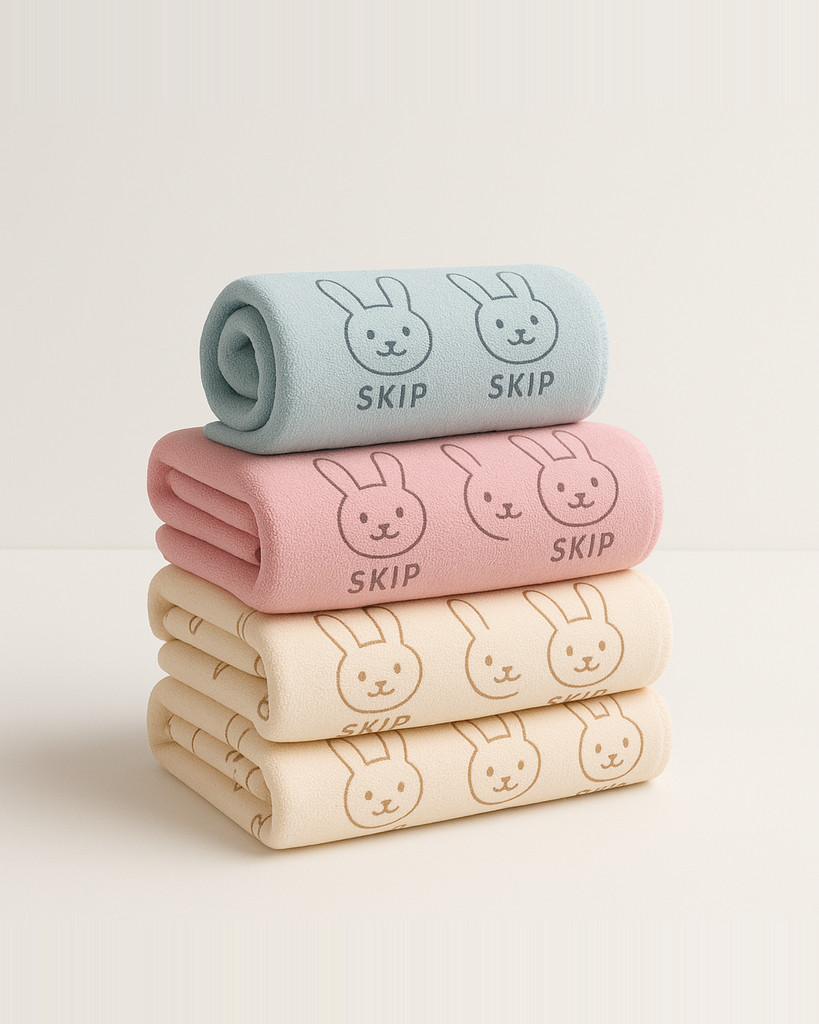 Absorbent Microfiber Towel Bathroom Drying Washcloth Cute Rabbit Hand Face Towel