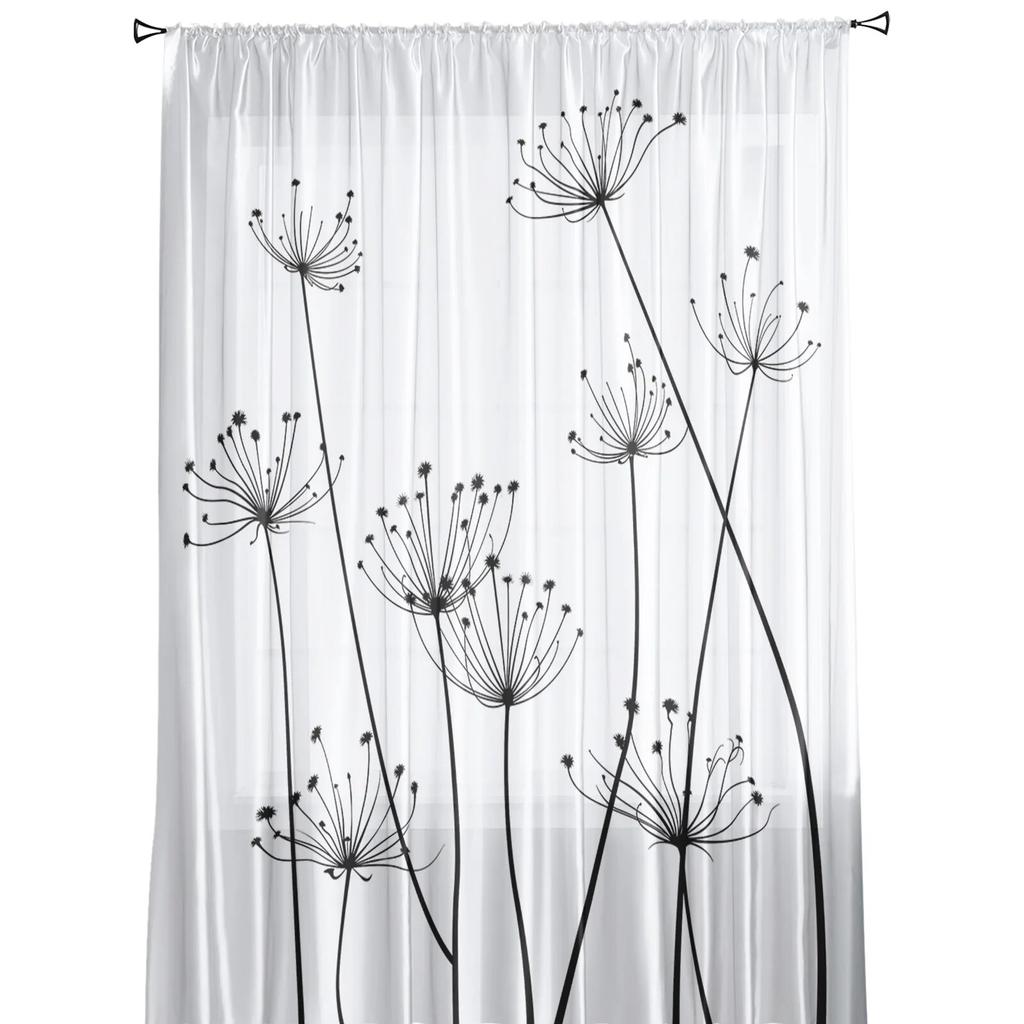 The Plant Design Sheer Curtains Window Curtains for Living Room Bedroom Blinds Kids Room Home Decor