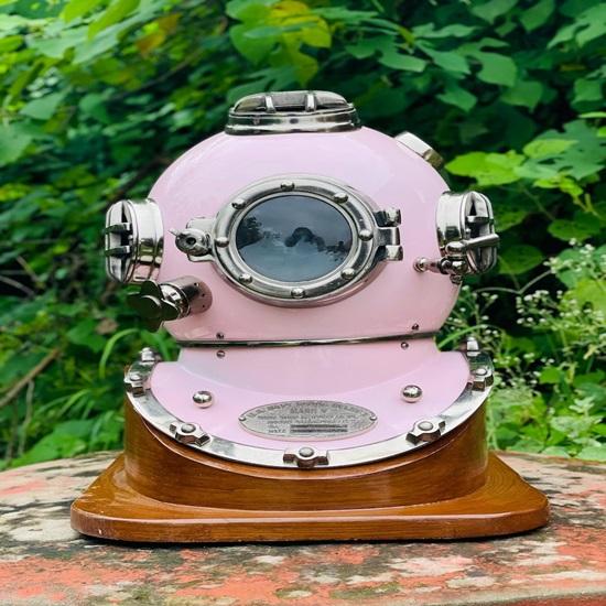 Pink Diving Helmet Coated Diving Helmet  Deep sea scuba Divers diving helmet  Maritime Deep Sea Helmet  Collectible Oceanic Helmet