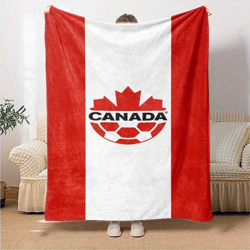 CANADA FC Print Flannel Blanket High Quality Warm Comfortable Cover for All Seasons Perfect for Gifts Home Decor