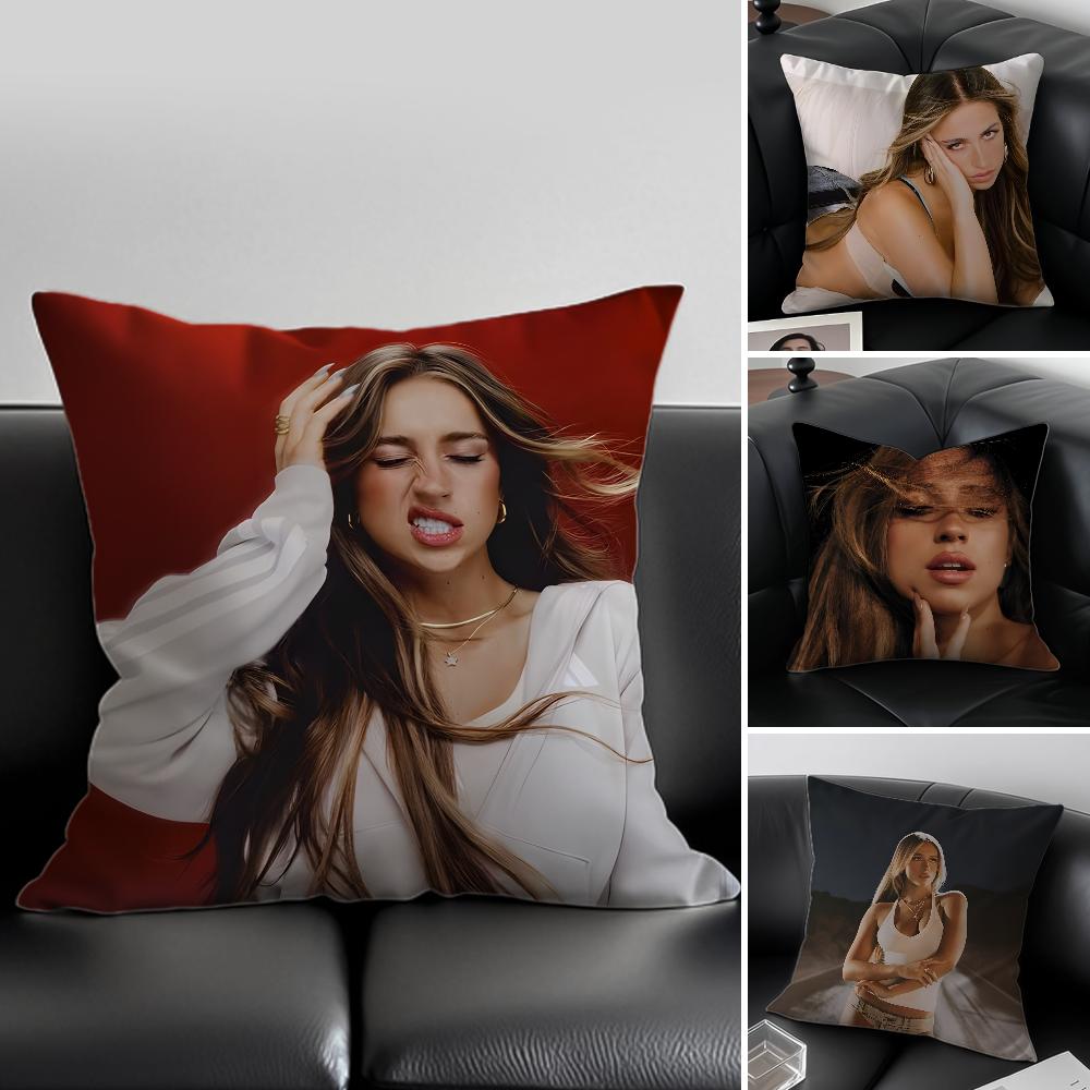 T-Tate McRae Sänger Kissenbezug Milbenabweisender Kissenbezug Verdeckter Reißverschluss Seidig kurzer Plüsch Sofakissenbezug