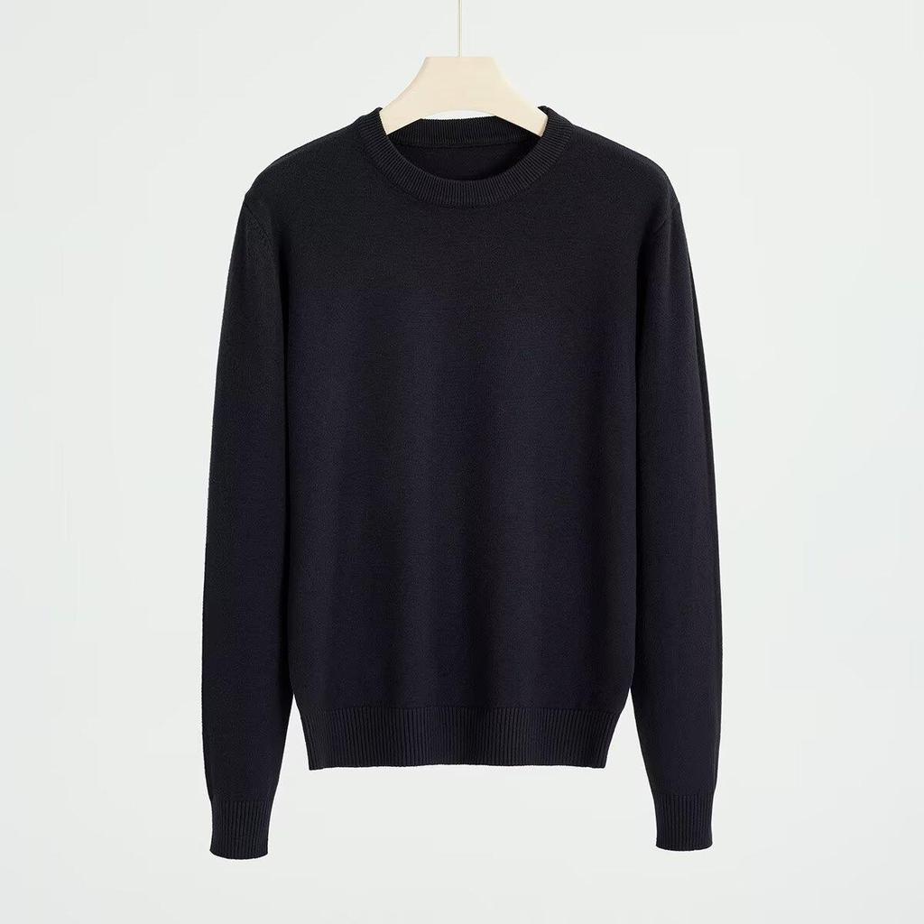 Men's Warm Knit Slim Fit Round Neck Pullover Sweater