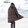 MO&Co. Women's Waterproof Detachable Hood Long Down Jacket