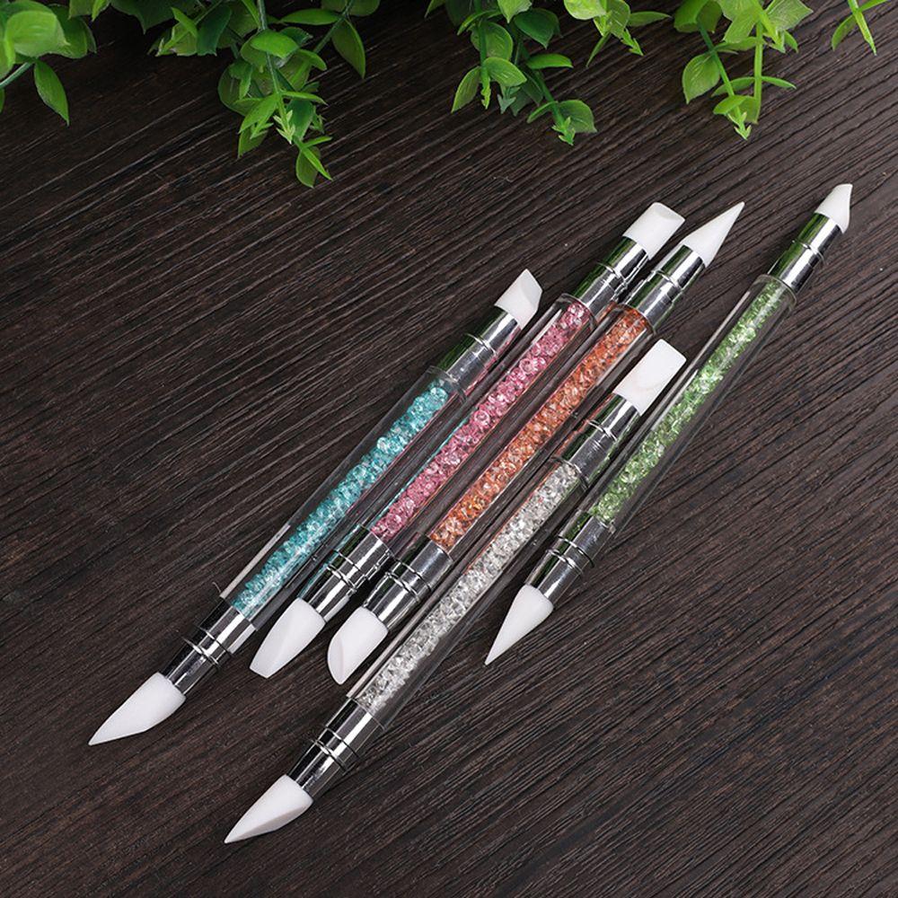 Pen Manicure Accessories Dotting DIY Silicone Nail Brush Painting Brushes Carving Pen Sculpture Pen