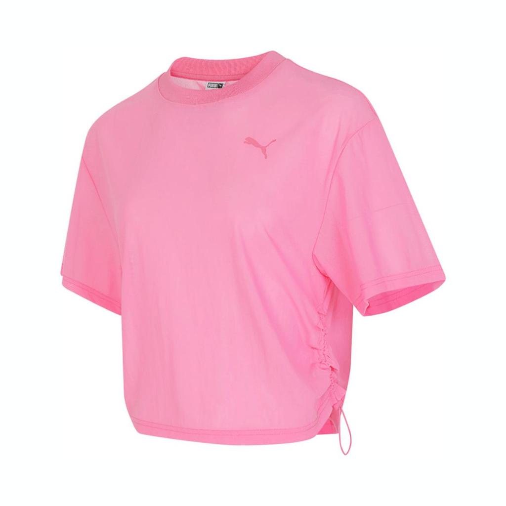 Puma Dopamine Round Neck Pullover Simple Comfortable Short Sleeve T-Shirt Women T-Shirts Pink 627632-28