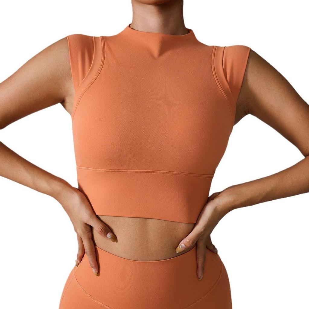 European and American High-Elastic Nude Sports Bra - Yoga Shaping Fly Sleeve