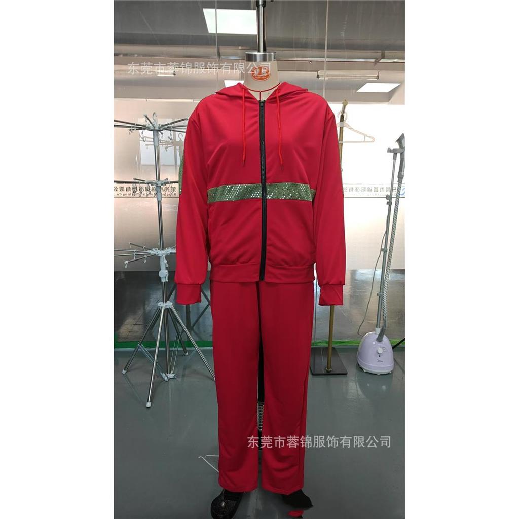 Women's sets casual sports long-sleeved hooded sweatshirt and trousers 2-piece set