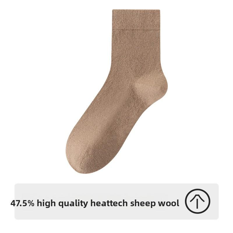 Male Winter Thickened Warm and Cold Non Foot Wool Tube Socks