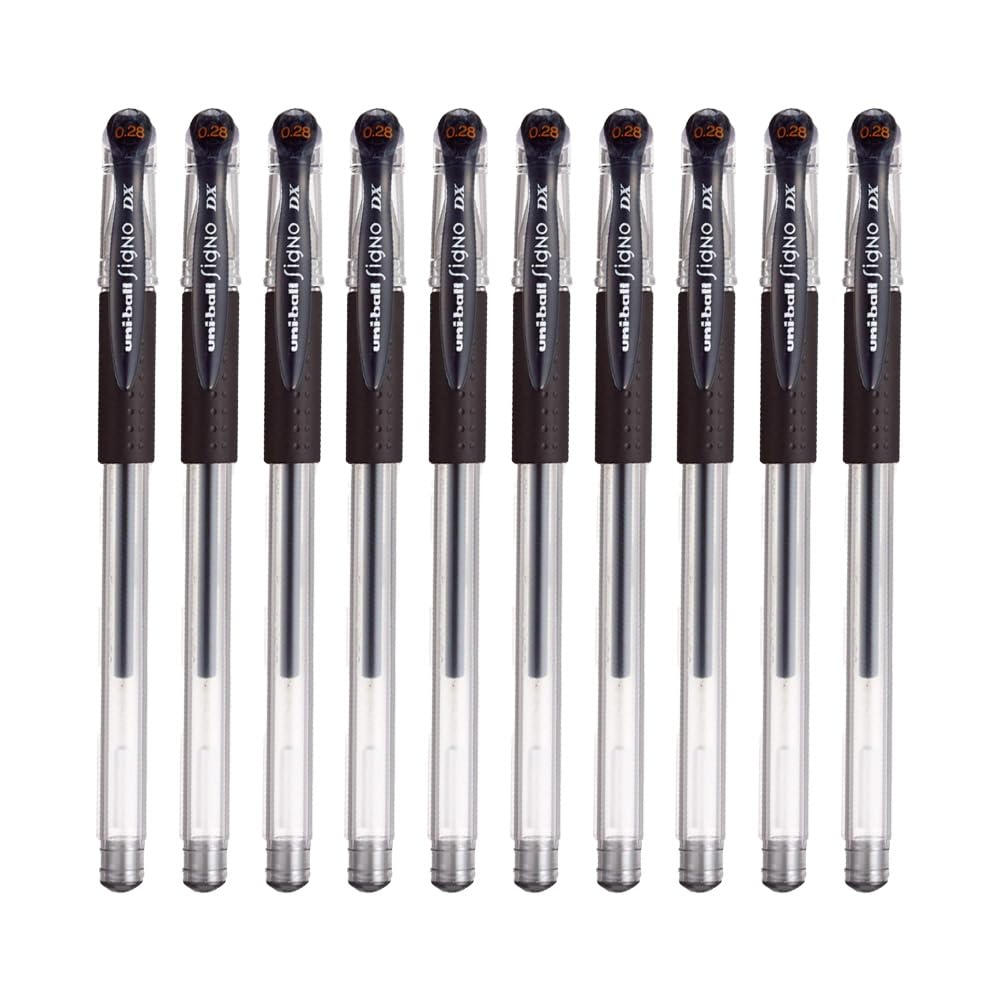 Mitsubishi Pencil Gel Ink Ballpoint 10 Pens Pen, Signo, 0.28mm, Black,