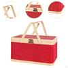 Picnic Basket Fruit Carrying Holder Easy to Use Portable Convenient Woven Container for Bread