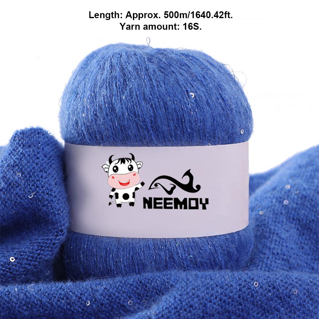 50g Beaded mohair Summer Ice Silk Mercerized Yarn Special Sequin Yarn DIY Hand Woven Rag Doll Knitting Wool Blanket 23 Colour