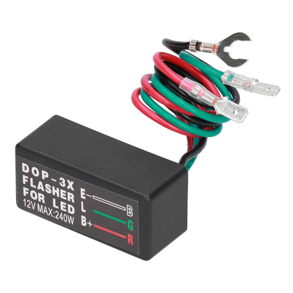 Flash Relay DOP‑3X 12VDC 20A Universal LED Turn Signal Flasher Relay for Car Motorcycle