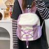 Contrast Color Drawstring Backpack Y2k Casual Travel Bag Vintage Women  Harajuku Backpack  Hiking