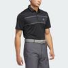 Adidas Chest Stripe Polo Shirt Logo Print Color Block Sports Short Sleeve Polo Men Polo Shirts Black IS7127