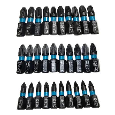 10PCs Magnetic Batch Head Alloy Steel Screwdriver Bit 25mm For PZ1 For PZ2 For PZ3 Screwdriver Bit Hex Shank Driver Bit