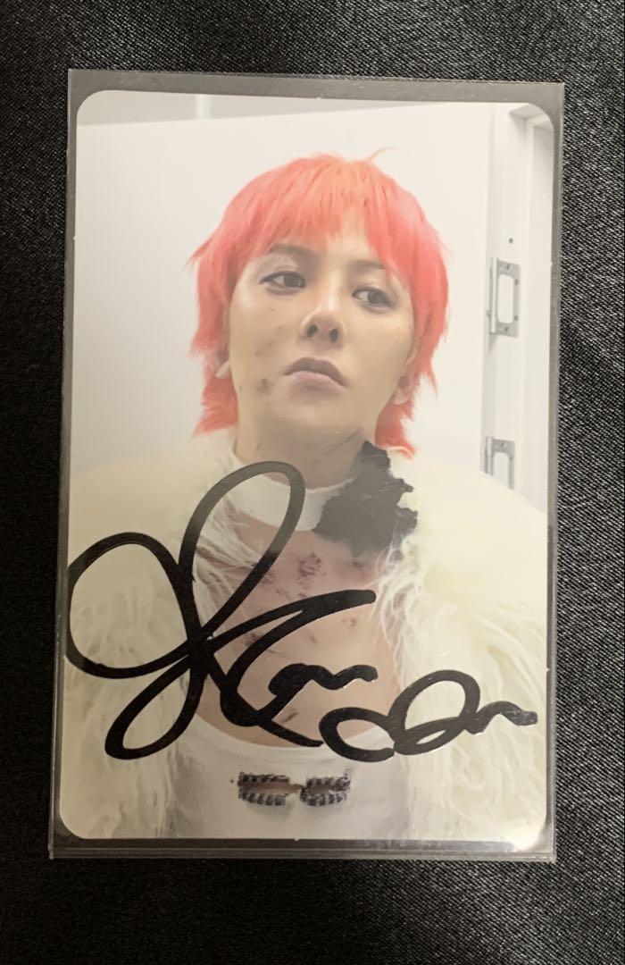 

[USED] Autographed G-DRAGON Jiyong Seoul Concert Trading Card Red