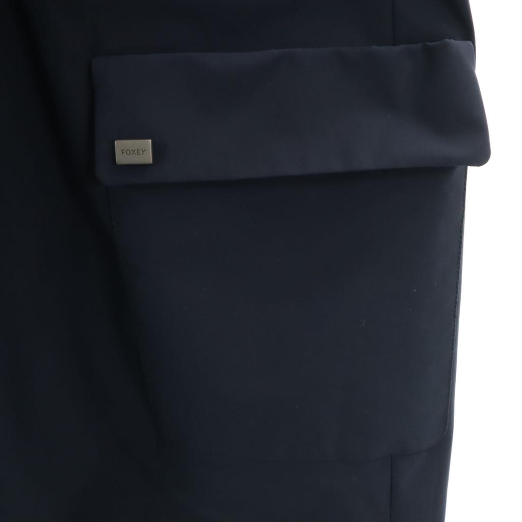 FOXEY NEW YORK made in Japan No sleeve one piece 38 Navy Women Used