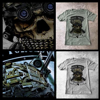 Spezialeinheiten Militärische Spezialoperationen Einsatzbereit Totenkopf und NVG S-2XL Unisex T-Shirt