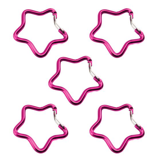 5 stk Femspissstjerneformet Karabinkrok Kraftig Aluminiumslegering Bærbar Lettvekt Utendørs Camping Klatring Snapkrok Klemme Hengende Spenne