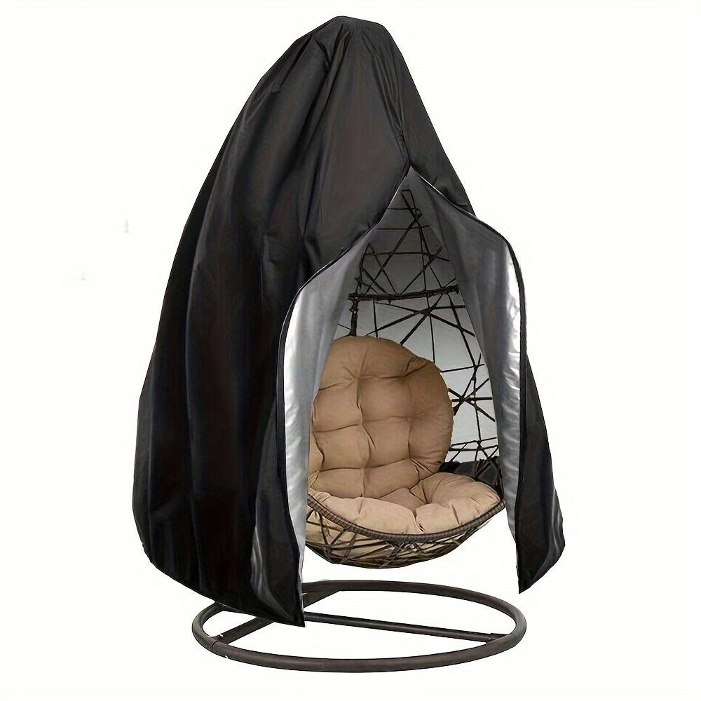 

Egg-shaped chair cover with zipper, outdoor rattan egg-shaped chair cover,sturdy outdoor chair support cover,hanging chair cover 115 x 190cm чёрный