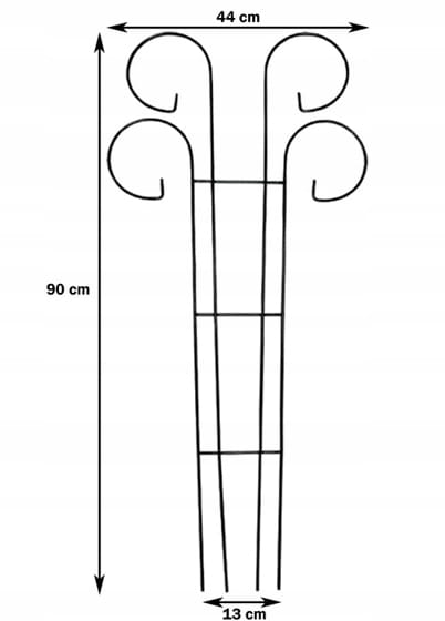 Garden Support for Climbing Plants with Decorative Arch