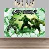 Fondo de foto de Hulk, superhéroe, gigante de dibujos animados verde, decoraciones para fiesta de cumpleaños infantil, artículos para baby shower.