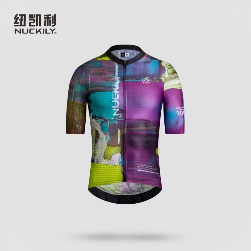 Mens Short Sleeve Cycling Jersey Breathable Quick Dry Graphic Bike Shirt Road