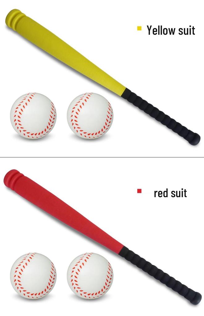 Children's Soft Sponge Plastic Baseball Bat and Ball Toy Set