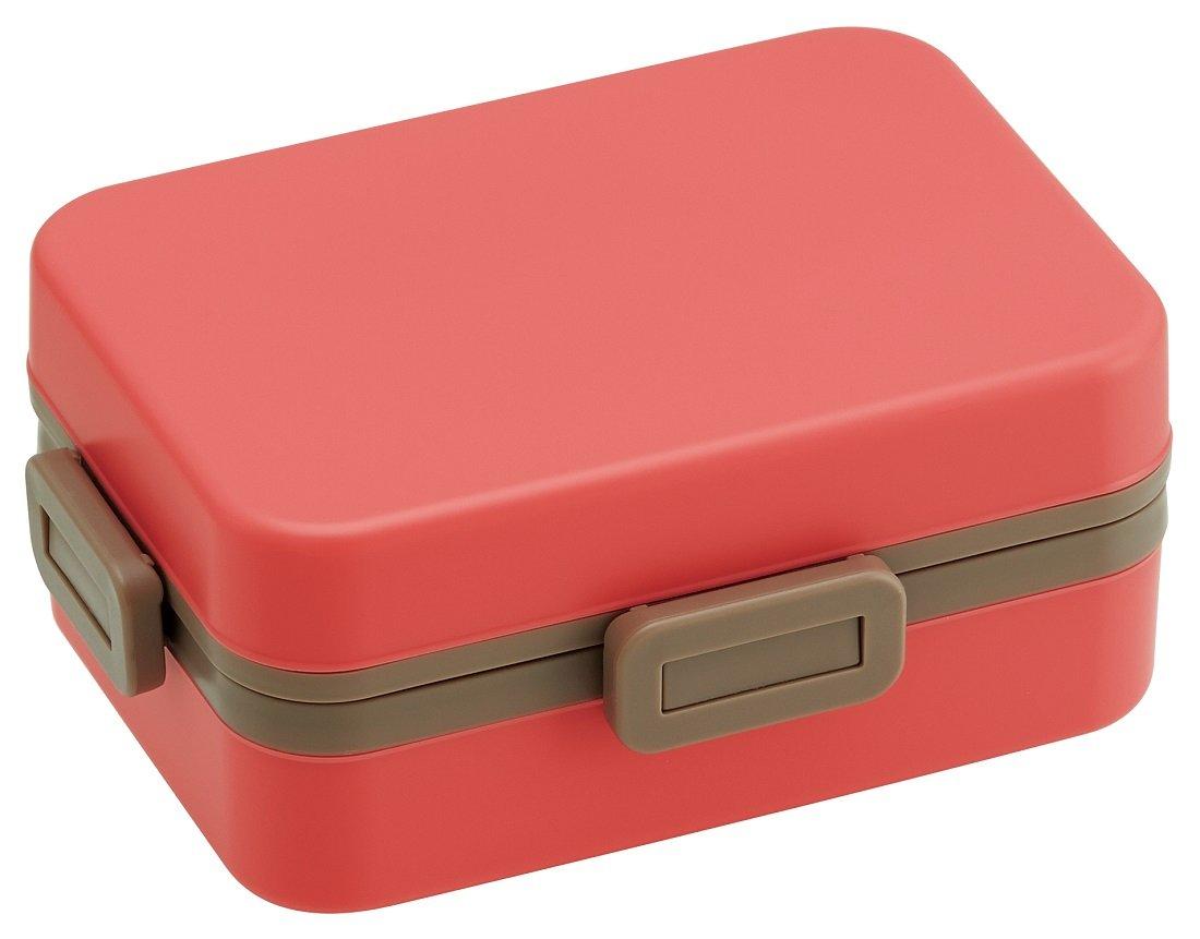 

Skater lock cold lunch box 580ml bento box earth color salmon pink HZFL6 4-point