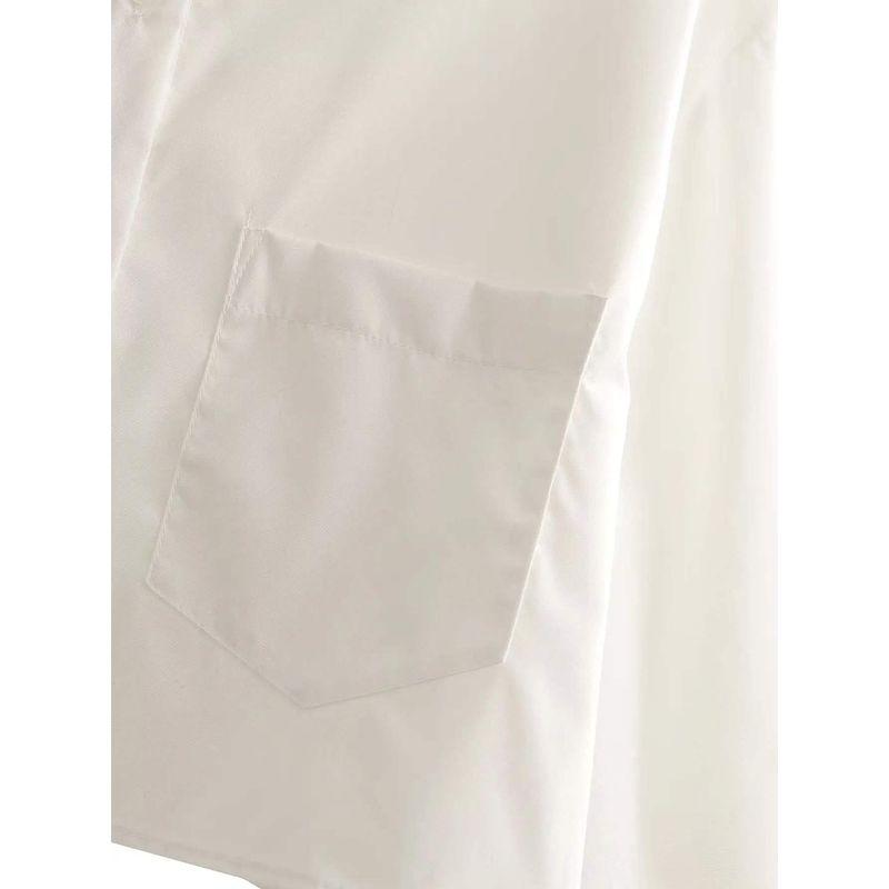 Women's Collar and Exposed Navel Shirt Solid Lapel Short Navel Shirts Women