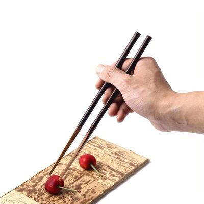 1 Para Domowe Bambusowe Pałeczki Solidne Pałeczki Antypoślizgowe Pałeczki Sushi Bambusowe Pałeczki